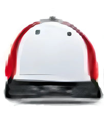 Pacific Headwear 404F Trucker Flexfit Cap - White Red Black
