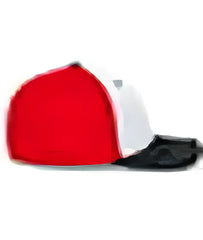 Pacific Headwear 404F Trucker Flexfit Cap - White Red Black