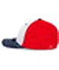 Pacific Headwear 404F Trucker Flexfit Cap - White Red Navy