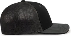 Pacific Headwear 404M Trucker Flexfit Cap - Black Graphite