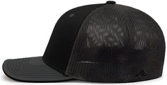 Pacific Headwear 404M Trucker Flexfit Cap - Black Graphite