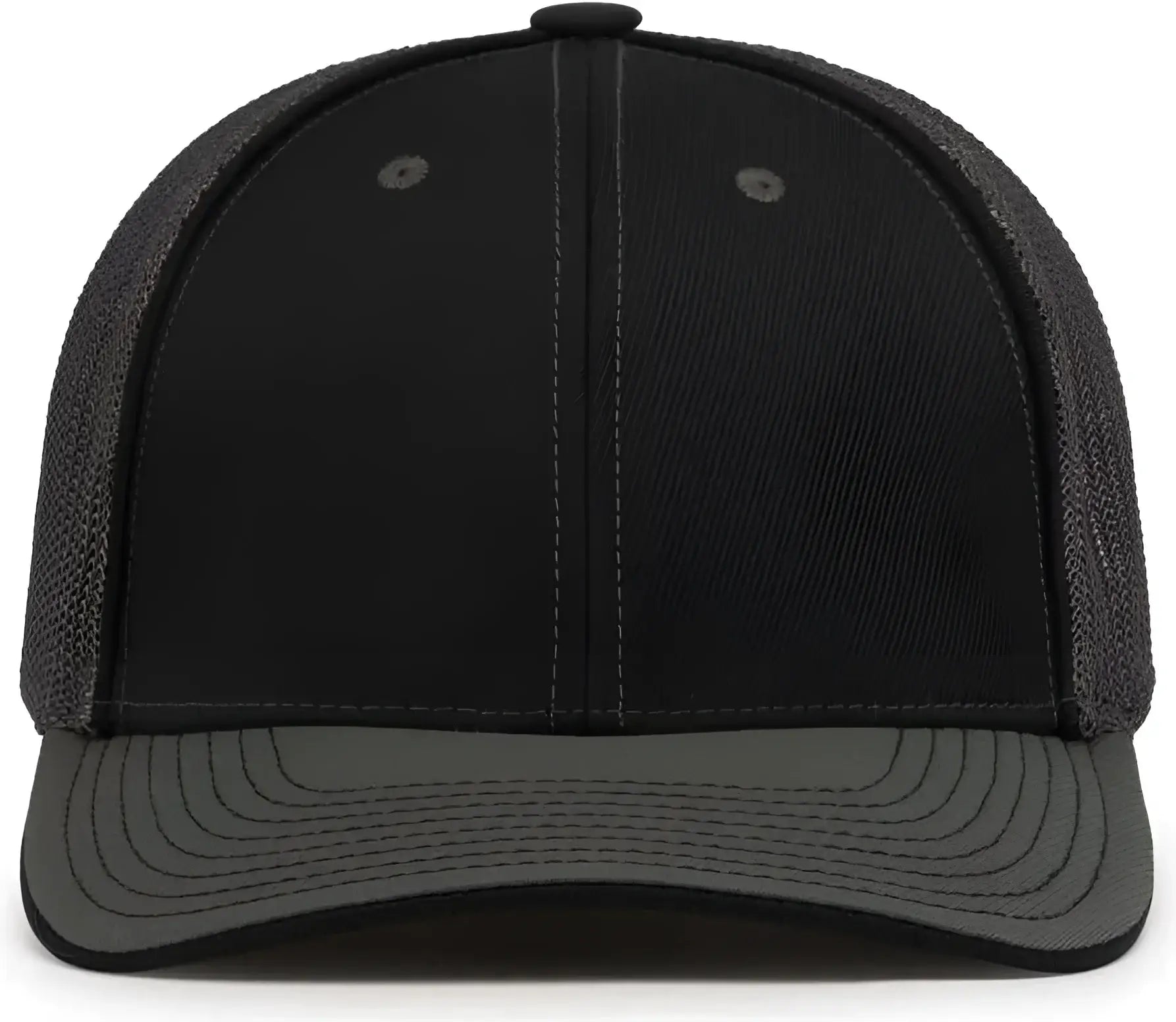 Pacific Headwear 404M Trucker Flexfit Cap - Black Graphite