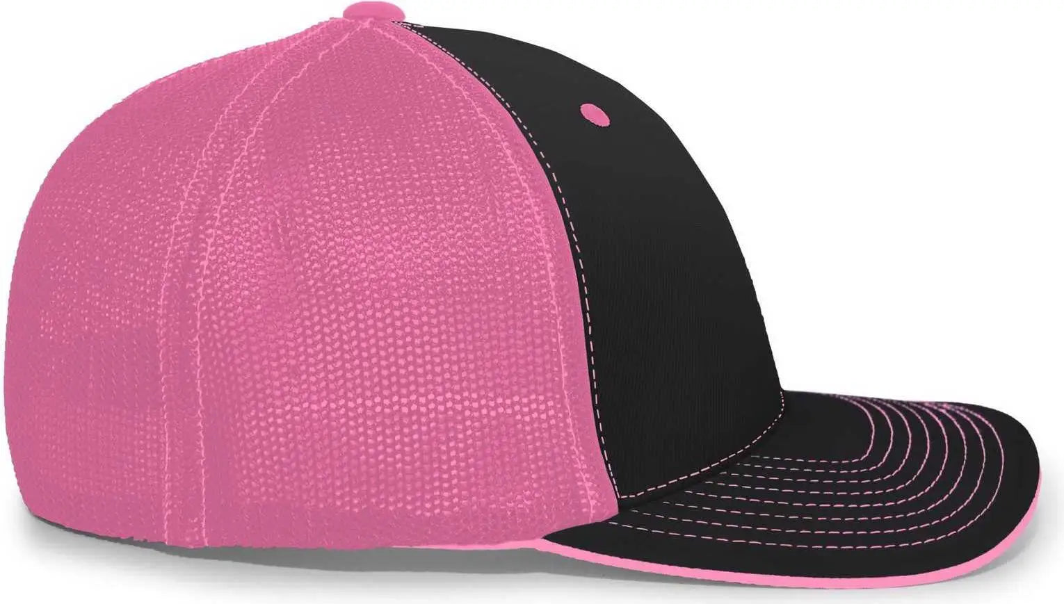 Pacific Headwear 404M Trucker Flexfit Cap - Black Pink
