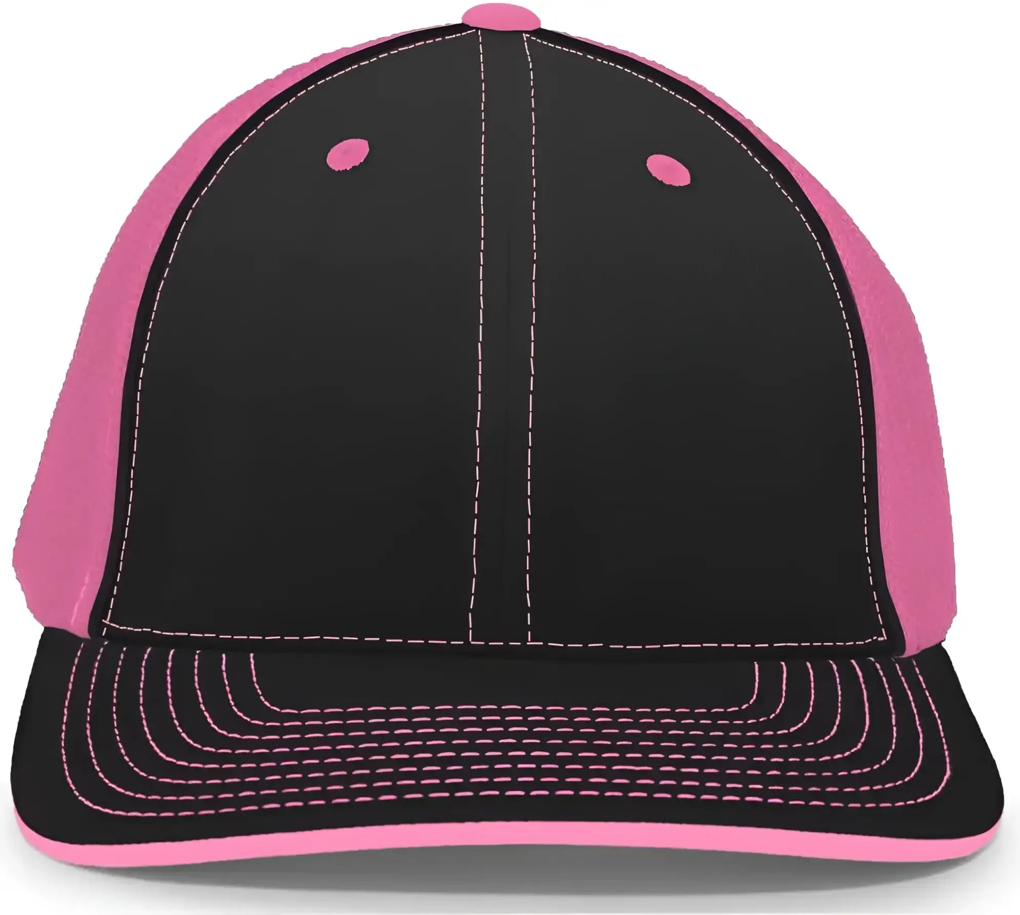 Pacific Headwear 404M Trucker Flexfit Cap - Black Pink
