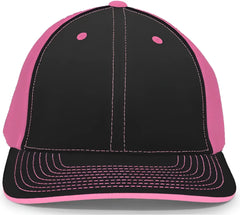 Pacific Headwear 404M Trucker Flexfit Cap - Black Pink