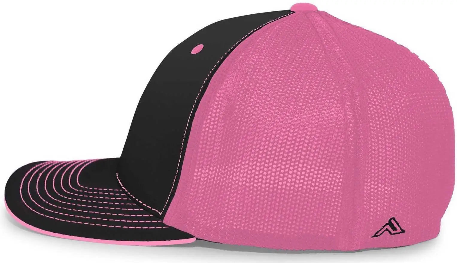 Pacific Headwear 404M Trucker Flexfit Cap - Black Pink