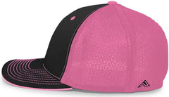 Pacific Headwear 404M Trucker Flexfit Cap - Black Pink