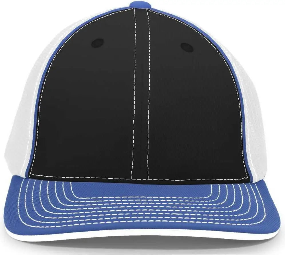 Pacific Headwear 404M Trucker Flexfit Cap - Black Royal