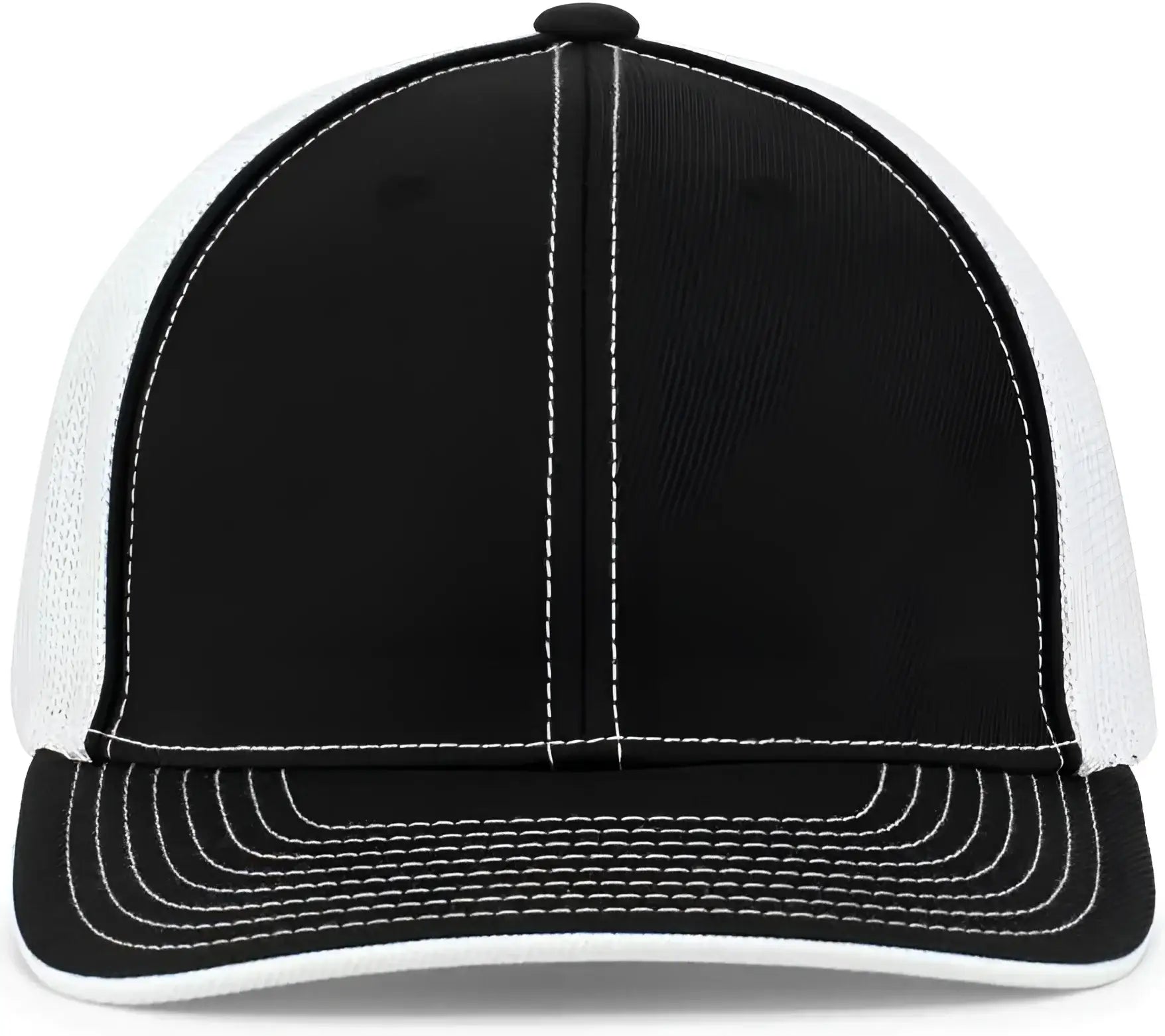 Pacific Headwear 404M Trucker Flexfit Cap - Black White