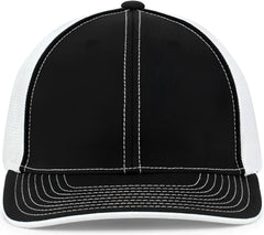 Pacific Headwear 404M Trucker Flexfit Cap - Black White