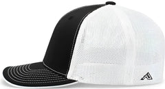 Pacific Headwear 404M Trucker Flexfit Cap - Black White