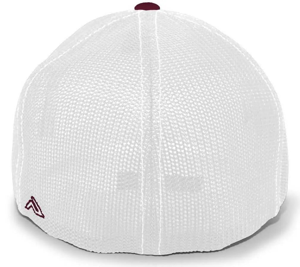 Pacific Headwear 404M Trucker Flexfit Cap - Cardinal White