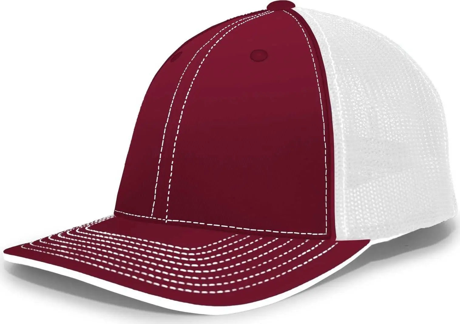 Pacific Headwear 404M Trucker Flexfit Cap - Cardinal White - Cardinal White / 6 1/2’’ - 7’’