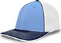 Pacific Headwear 404M Trucker Flexfit Cap - Columbia Blue Navy White - Columbia Blue Navy / 6 1/2’’ - 7’’