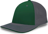 Pacific Headwear 404M Trucker Flexfit Cap Dark Green Graphite Forest Dark Gray / 6 1/2’’ 7’’