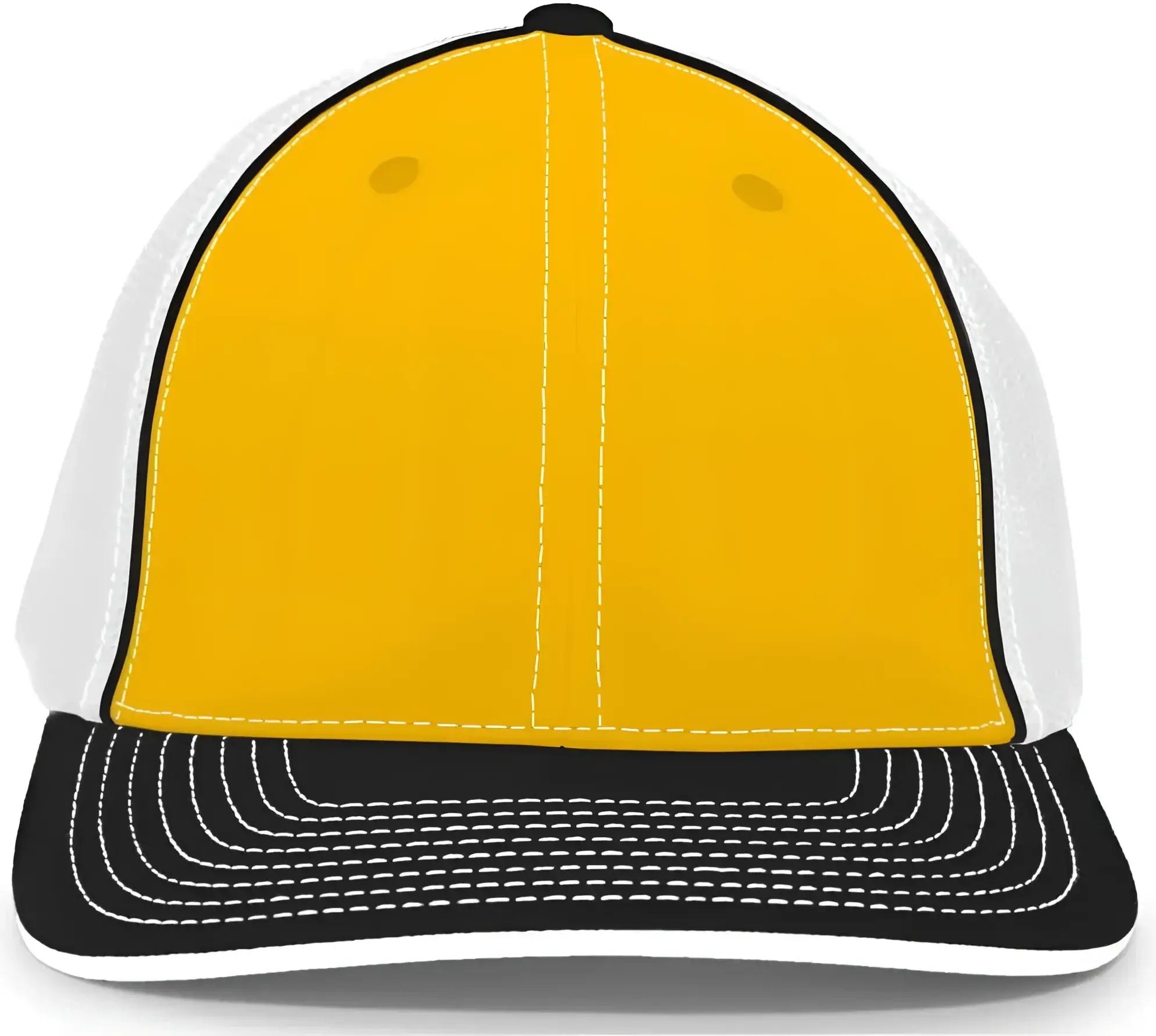 Pacific Headwear 404M Trucker Flexfit Cap - Gold Black