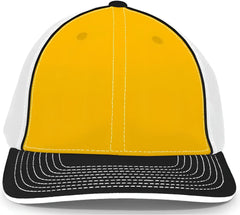 Pacific Headwear 404M Trucker Flexfit Cap Gold Black