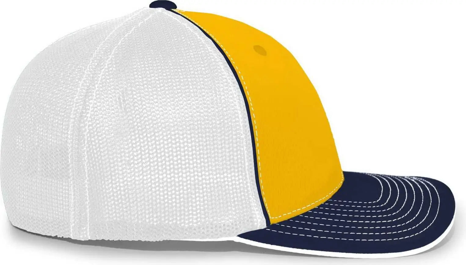 Pacific Headwear 404M Trucker Flexfit Cap - Gold Navy