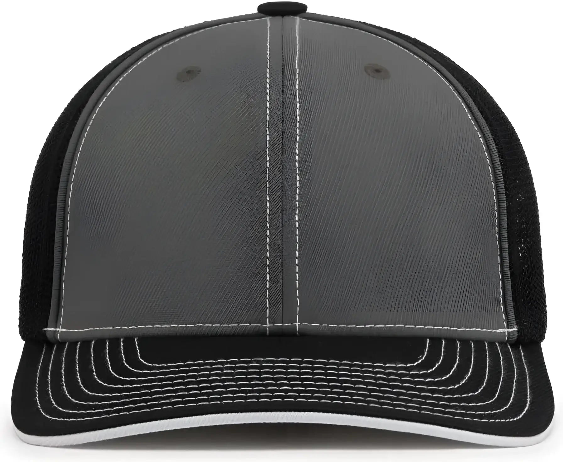 Pacific Headwear 404M Trucker Flexfit Cap - Graphite Black Black