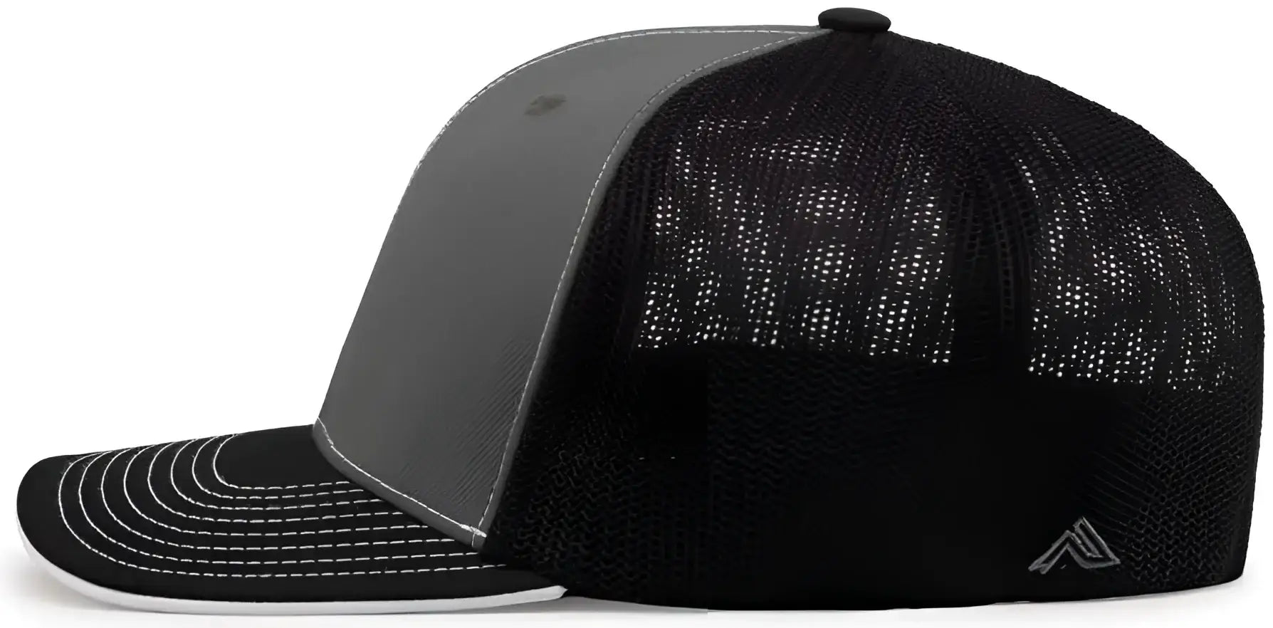 Pacific Headwear 404M Trucker Flexfit Cap - Graphite Black Black