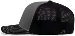 Pacific Headwear 404M Trucker Flexfit Cap Graphite Black Black