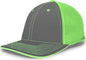 Pacific Headwear 404M Trucker Flexfit Cap Graphite Neon Green Dark Gray Green / 6 1/2’’ 7’’