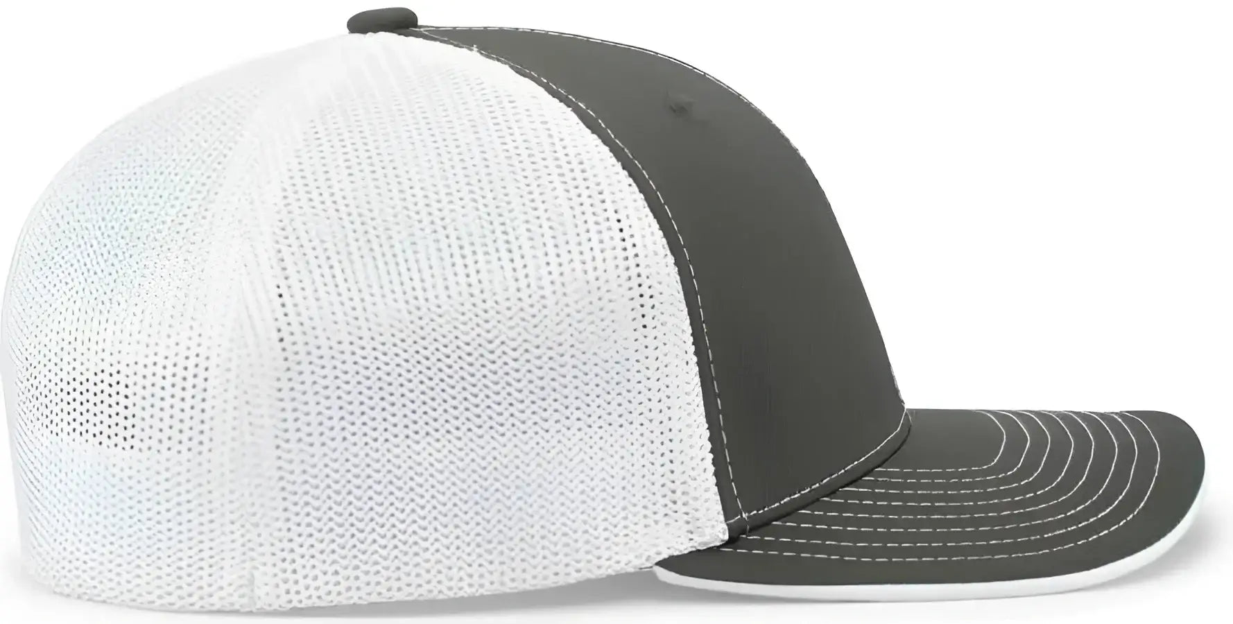 Pacific Headwear 404M Trucker Flexfit Cap - Graphite White