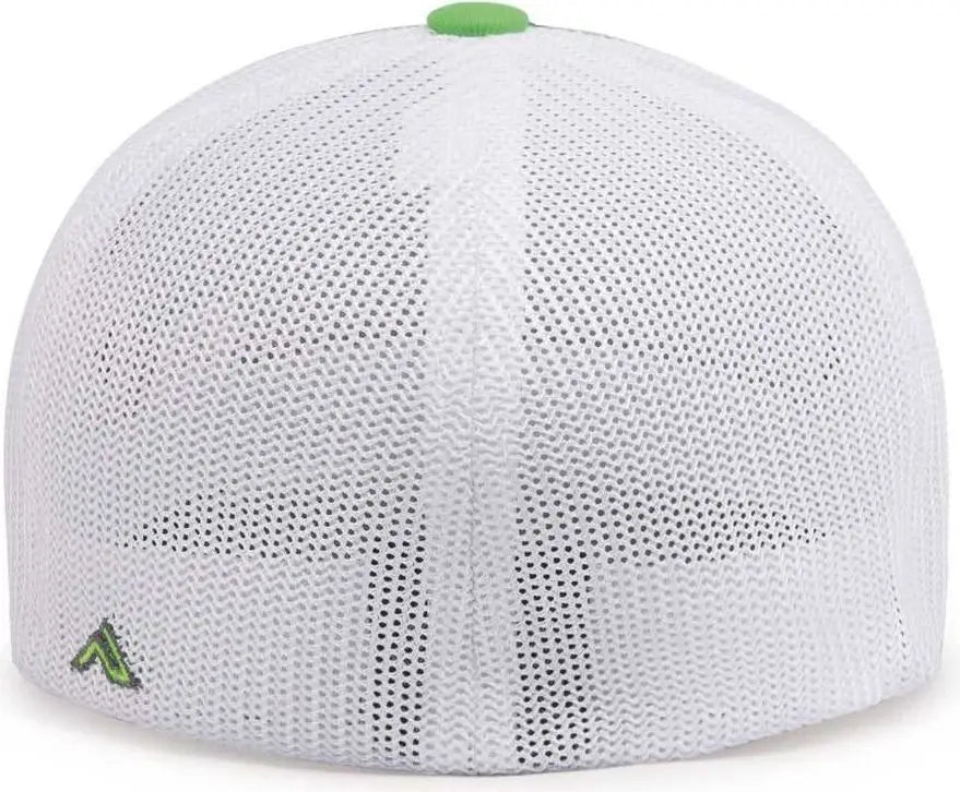 Pacific Headwear 404M Trucker Flexfit Cap - Graphite White Neon Green
