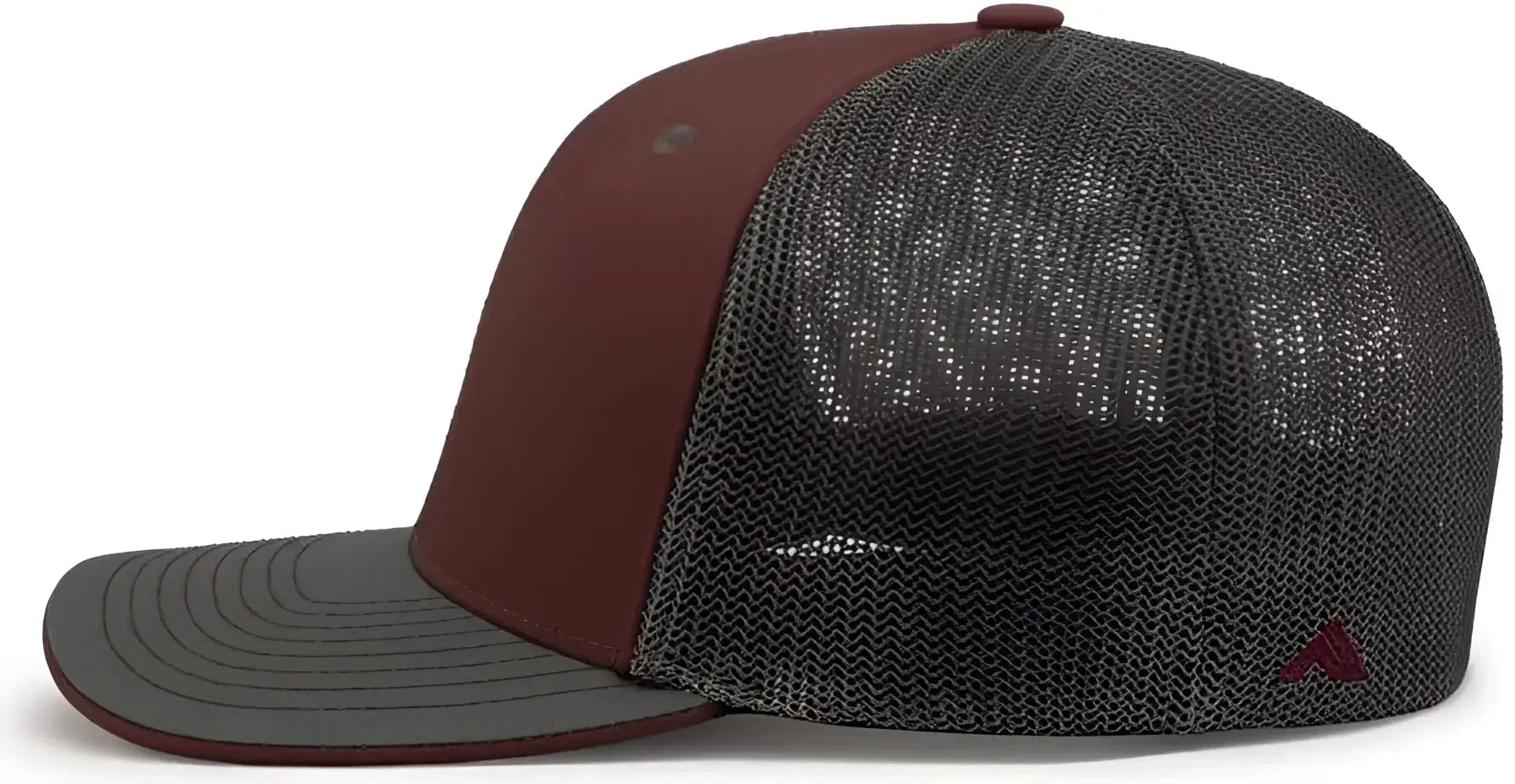 Pacific Headwear 404M Trucker Flexfit Cap - Maroon Graphite