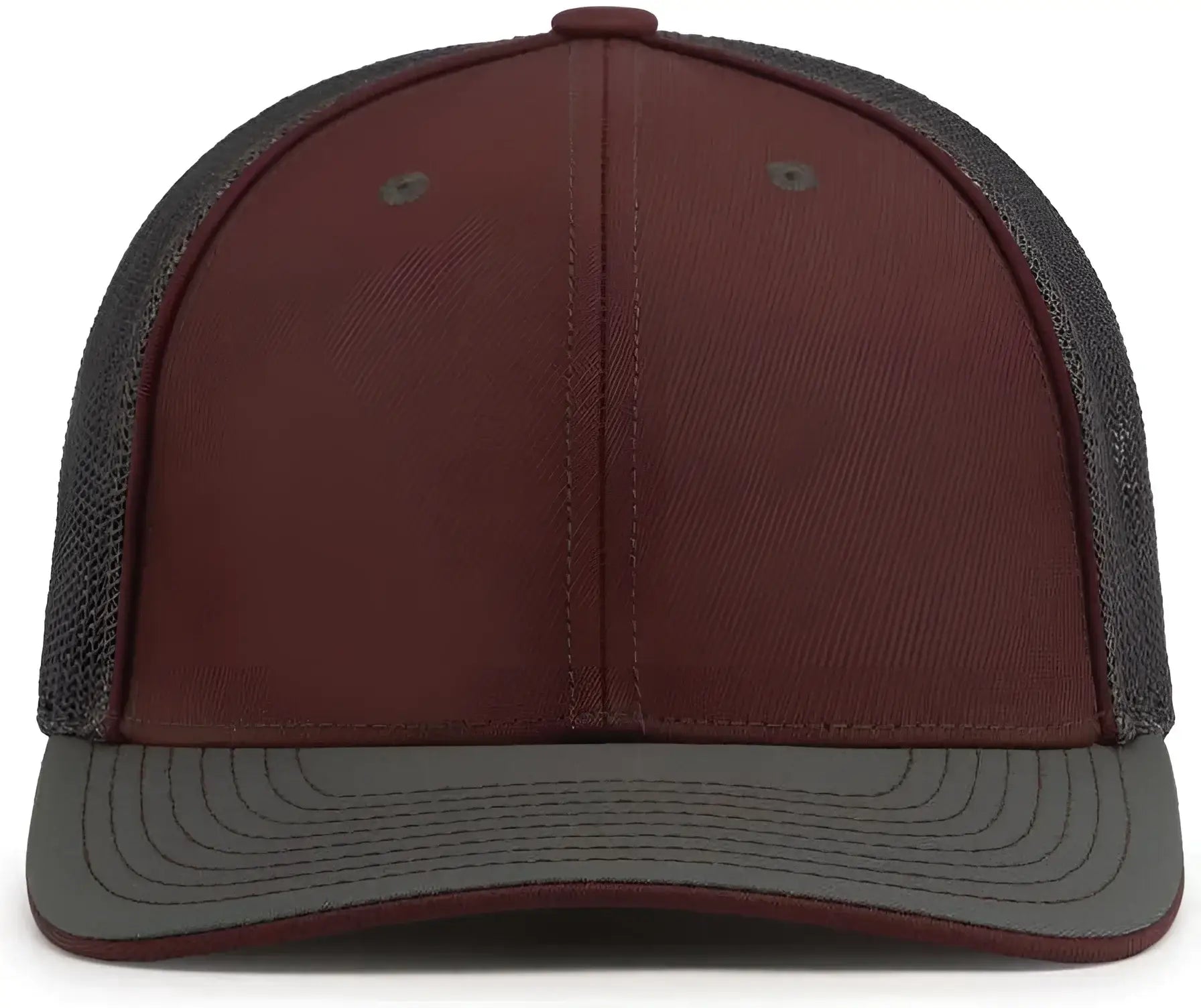 Pacific Headwear 404M Trucker Flexfit Cap - Maroon Graphite
