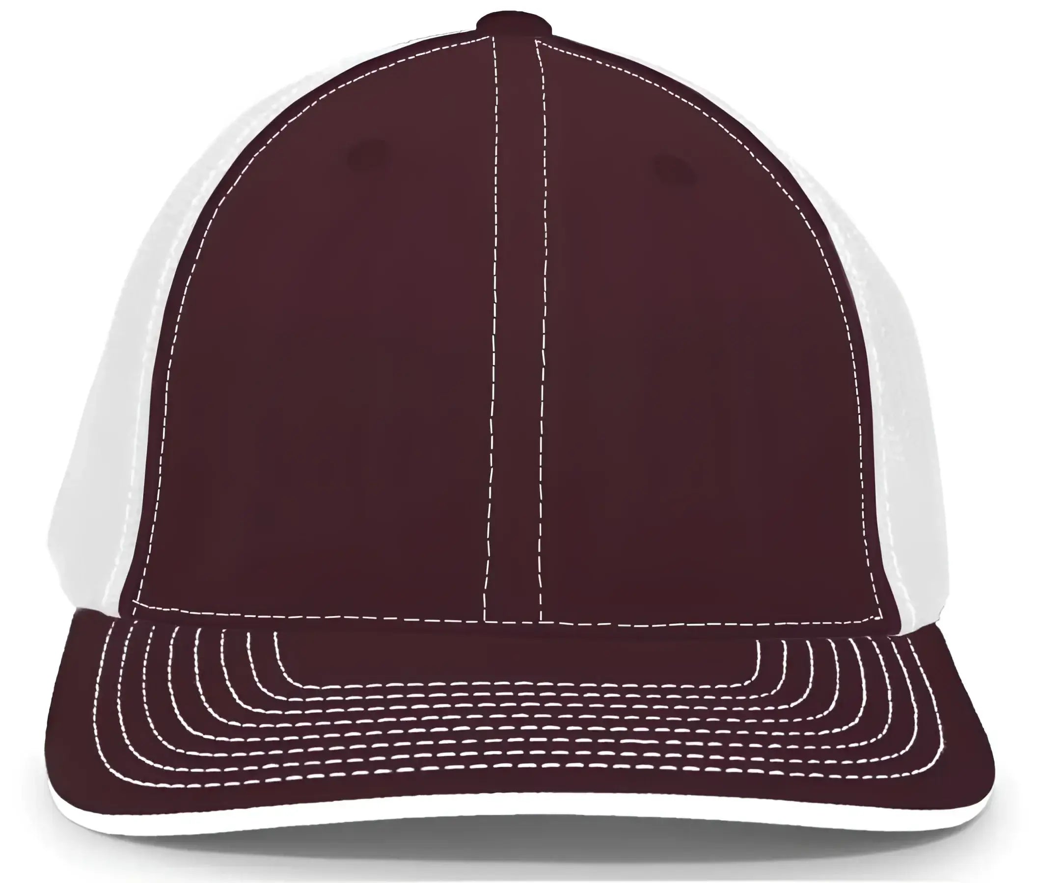 Pacific Headwear 404M Trucker Flexfit Cap - Maroon White