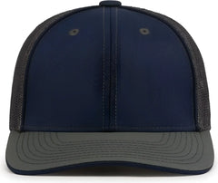 Pacific Headwear 404M Trucker Flexfit Cap Navy Graphite
