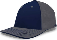 Pacific Headwear 404M Trucker Flexfit Cap Navy Graphite Navy Dark Gray / 6 1/2’’ 7’’