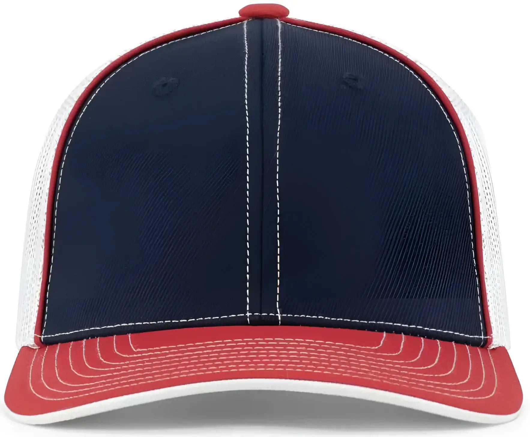 Pacific Headwear 404M Trucker Flexfit Cap - Navy Red