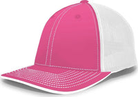 Pacific Headwear 404M Trucker Flexfit Cap Pink White Pink White / 6 1/2’’ 7’’