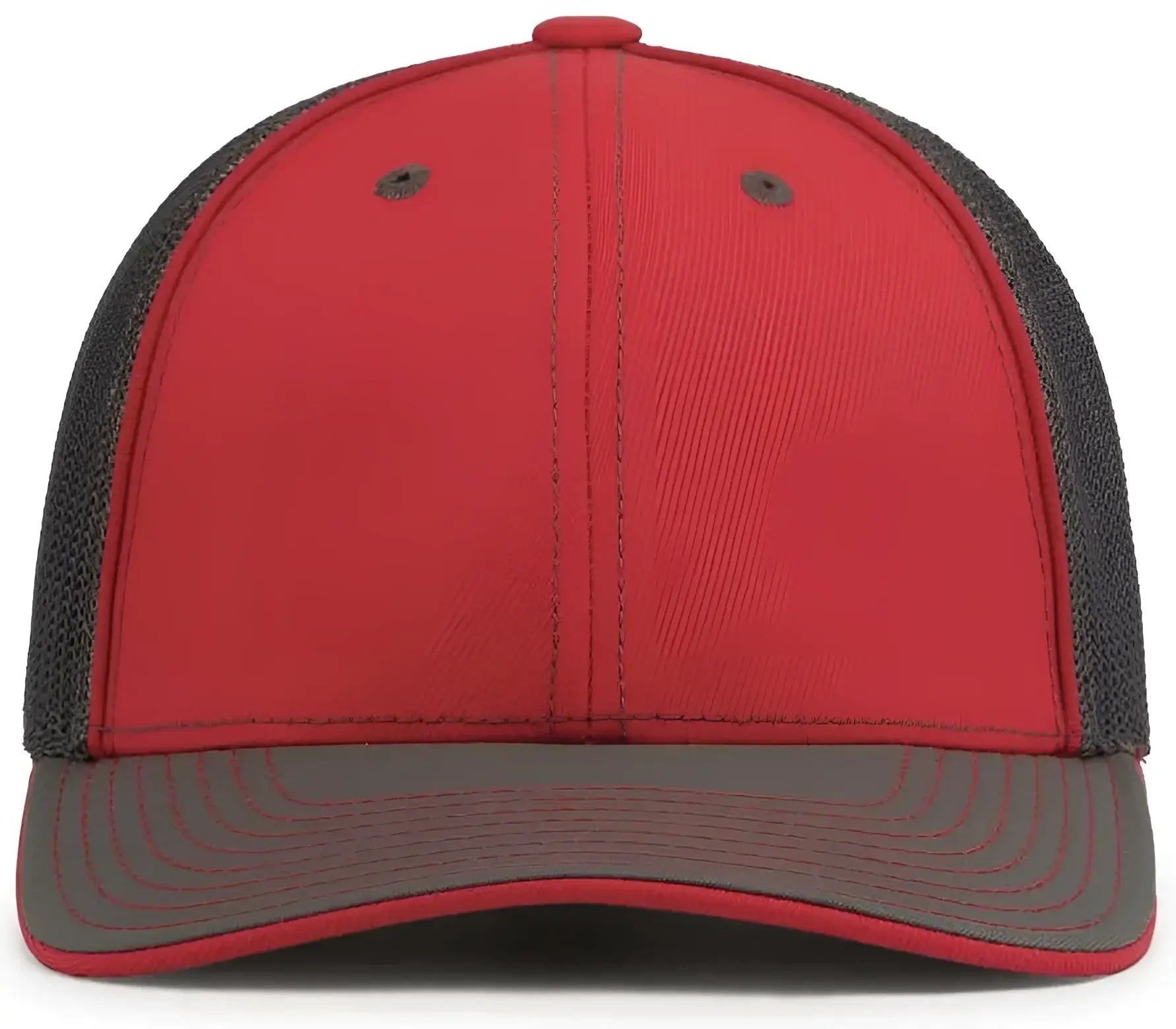 Pacific Headwear 404M Trucker Flexfit Cap - Red Graphite