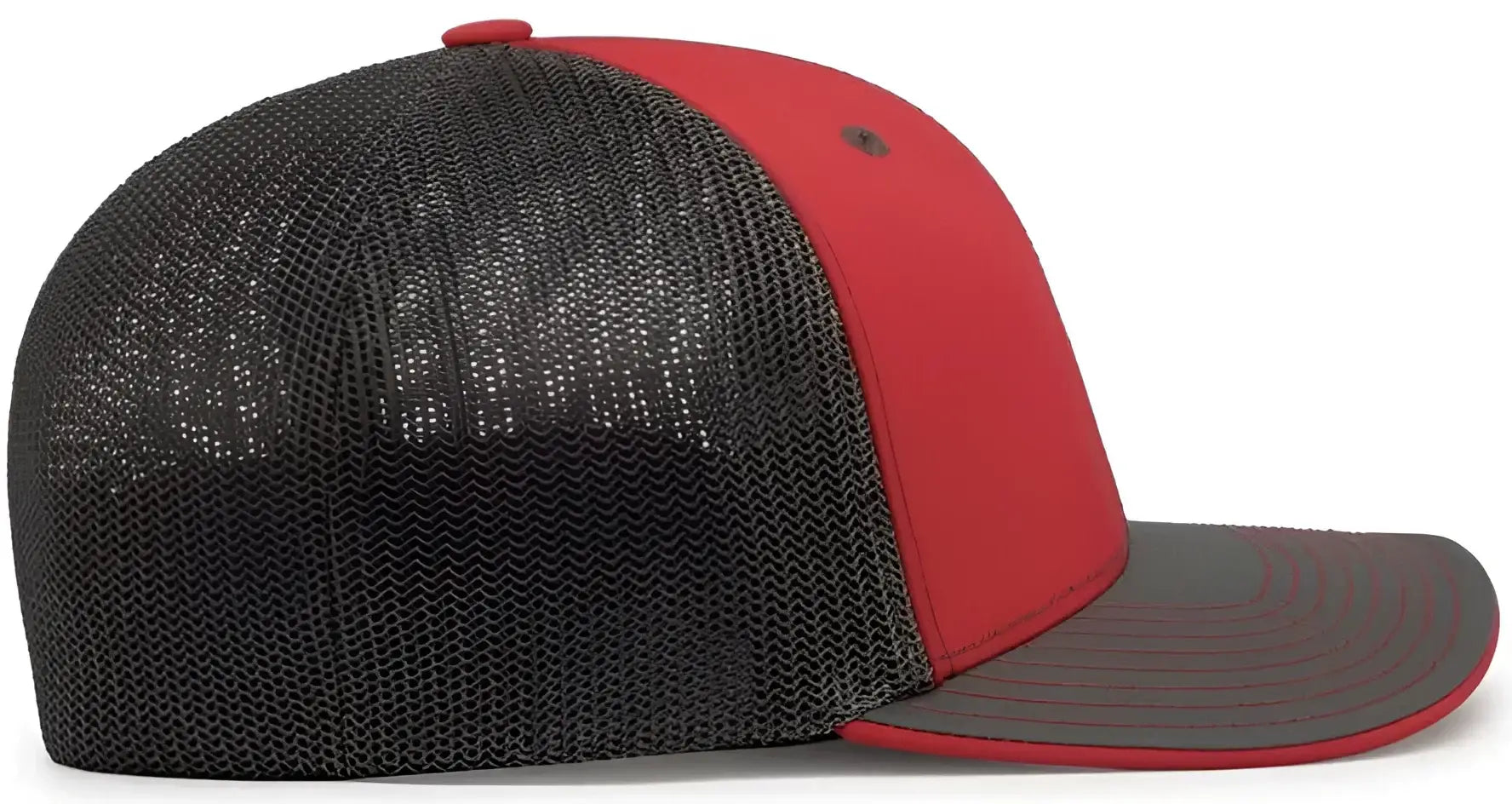 Pacific Headwear 404M Trucker Flexfit Cap - Red Graphite