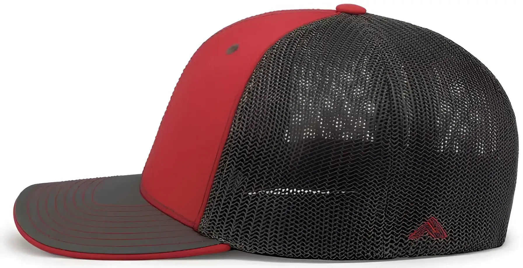 Pacific Headwear 404M Trucker Flexfit Cap - Red Graphite