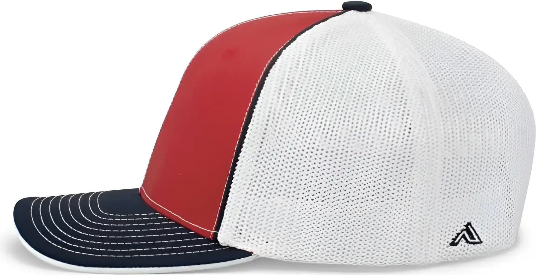 Pacific Headwear 404M Trucker Flexfit Cap - Red Navy