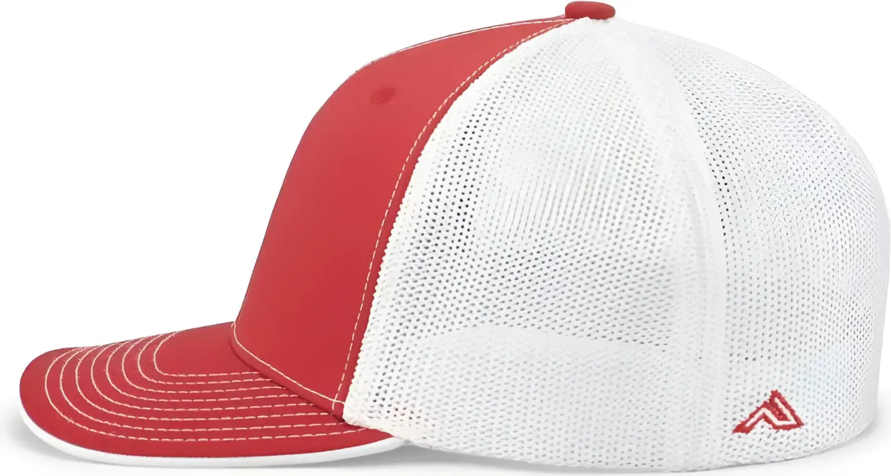Pacific Headwear 404M Trucker Flexfit Cap - Red White