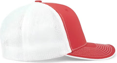 Pacific Headwear 404M Trucker Flexfit Cap Red White