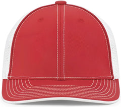 Pacific Headwear 404M Trucker Flexfit Cap Red White