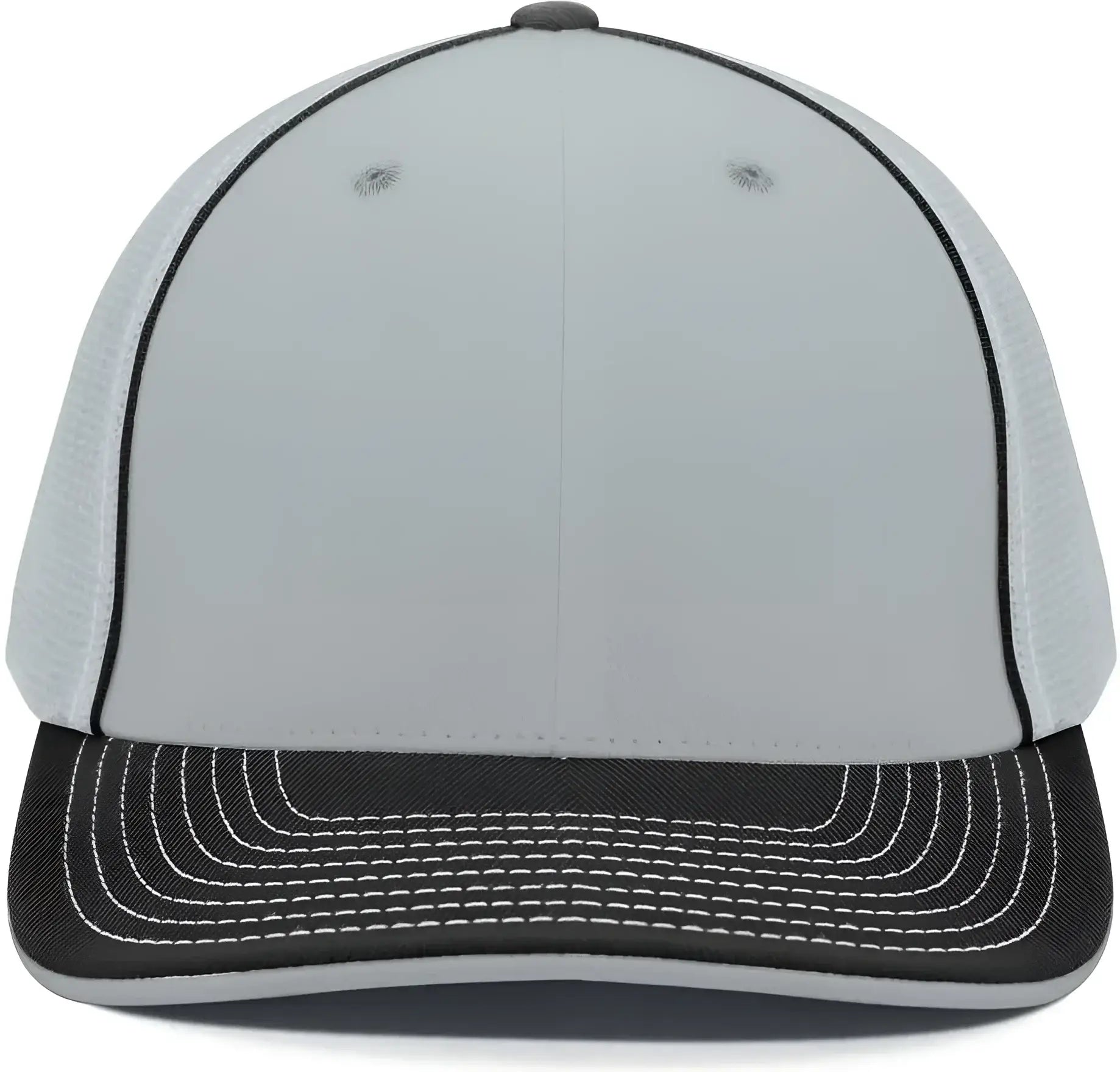 Pacific Headwear 404M Trucker Flexfit Cap - Silver Black