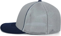 Pacific Headwear 404M Trucker Flexfit Cap Silver Navy