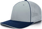 Pacific Headwear 404M Trucker Flexfit Cap Silver Navy Light Gray Navy / 6 3/8’’ 6 7/8’’