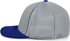 Pacific Headwear 404M Trucker Flexfit Cap Silver Royal