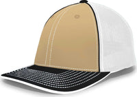 Pacific Headwear 404M Trucker Flexfit Cap Vegas Gold Black Vegas Gold Black / 6 1/2’’ 7’’