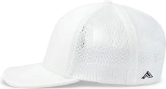 Pacific Headwear 404M Trucker Flexfit Cap White White
