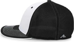 Pacific Headwear 404M Trucker Flexfit Cap White Black