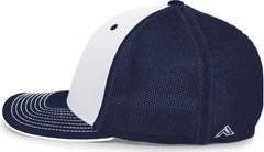Pacific Headwear 404M Trucker Flexfit Cap White Navy